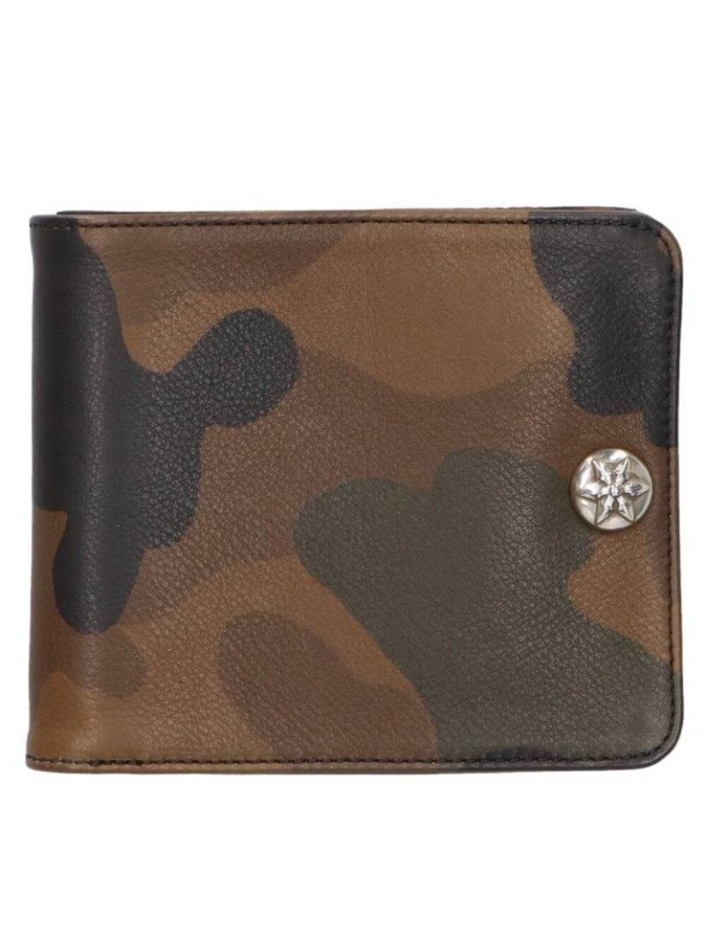 Chrome Hearts Star Button Camouflage Leather Wallet